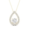 Thumbnail Image 1 of Lab-Grown Diamonds by KAY Teardrop Frame Necklace 3/4 ct tw 14K Yellow Gold