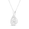 Thumbnail Image 2 of Unstoppable Love Pear-Shaped Lab-Grown Diamond Necklace 1 ct tw 14K White Gold 18&quot;