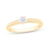 Thumbnail Image 0 of Round-Cut Diamond Solitaire Rope Shank Engagement Ring 1/5 ct tw 14K Yellow Gold (I/I2)