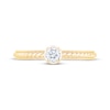 Thumbnail Image 2 of Round-Cut Diamond Solitaire Rope Shank Engagement Ring 1/5 ct tw 14K Yellow Gold (I/I2)