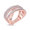 Thumbnail Image 2 of Diamond Multi-Row Crisscross Ring 1/2 ct tw 14K Rose Gold