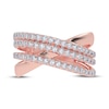 Thumbnail Image 3 of Diamond Multi-Row Crisscross Ring 1/2 ct tw 14K Rose Gold