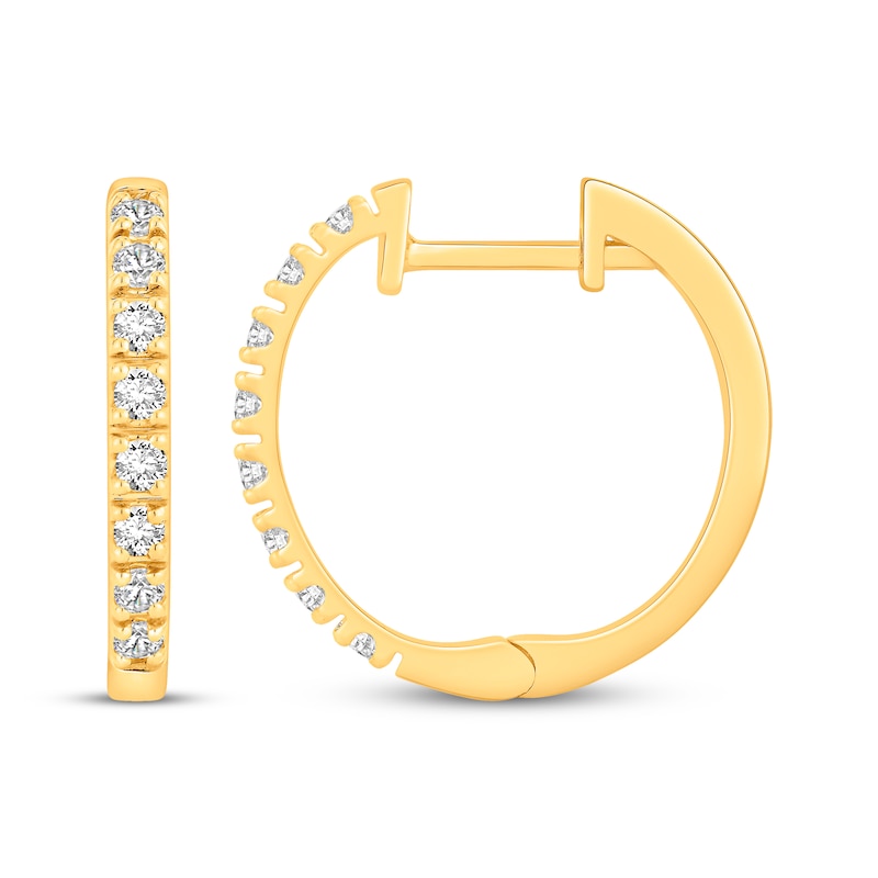 Main Image 3 of Lab-Grown Diamonds by KAY Hoop Earrings Gift Set 5/8 ct tw 10K Tri-Tone Gold