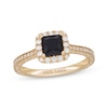 Thumbnail Image 0 of Neil Lane Princess-Cut Black & White Diamond Engagement Ring 1-3/8 ct tw 14K Yellow Gold
