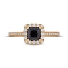 Thumbnail Image 2 of Neil Lane Princess-Cut Black & White Diamond Engagement Ring 1-3/8 ct tw 14K Yellow Gold