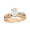 Thumbnail Image 1 of Neil Lane Artistry Oval-Cut Lab-Grown Diamond Bridal Set 1-3/8 ct tw 14K Yellow Gold