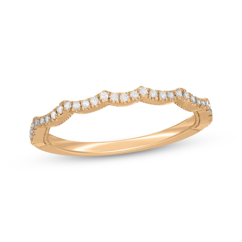 Main Image 8 of Neil Lane Artistry Lab-Grown Diamond Contour Wedding Band 1/6 ct tw 14K Yellow Gold