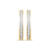 Thumbnail Image 1 of Diamond Hoop Earrings 1/5 ct tw 10K Yellow Gold