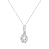 Thumbnail Image 0 of Lab-Created Diamonds by KAY Emerald-Cut Infinity Swirl Necklace 1/2 ct tw 14K White Gold 18"