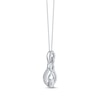 Thumbnail Image 1 of Lab-Created Diamonds by KAY Emerald-Cut Infinity Swirl Necklace 1/2 ct tw 14K White Gold 18"