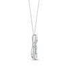 Thumbnail Image 2 of Lab-Created Diamonds by KAY Emerald-Cut Infinity Swirl Necklace 1/2 ct tw 14K White Gold 18"