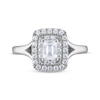 Thumbnail Image 3 of THE LEO Diamond Emerald-Cut Double Frame Engagement Ring 3/4 ct tw 14K White Gold