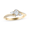 Thumbnail Image 1 of Memories Moments Magic Oval-Cut & Pear-Shaped Diamond Bypass Engagement Ring 3/8 ct tw 14K Yellow Gold