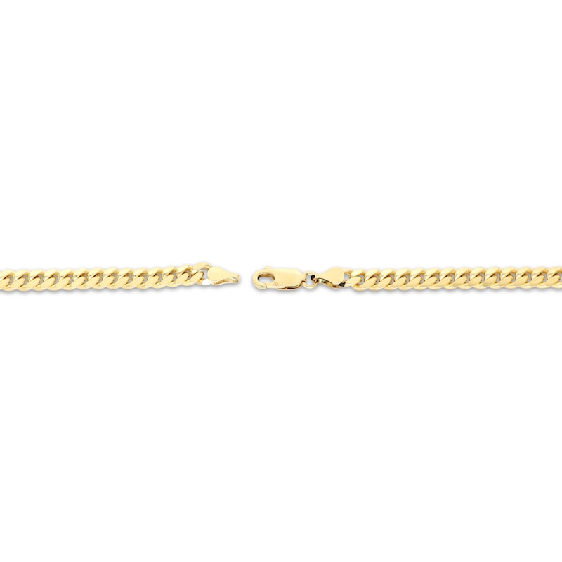 Solid Cuban Curb Chain Bracelet 4.95mm 14K Yellow Gold 8.5"