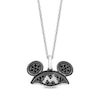 Thumbnail Image 1 of Disney Treasures Diamond Mickey Ear Hat Necklace 1/4 ct tw Sterling Silver & Black Rhodium 19&quot;