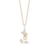 Thumbnail Image 1 of Disney Treasures Diamond Mickey Mouse Necklace 1/8 ct tw 10K Yellow Gold 19&quot;