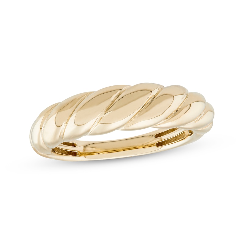 Gold Croissant Detail 5 Pack Ring Set