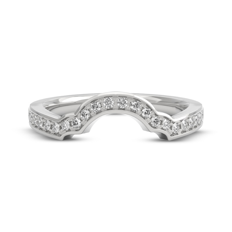 Main Image 3 of THE LEO Diamond Contour Wedding Band 1/5 ct tw 14K White Gold