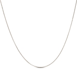 Solid Rolo Chain Necklace 0.89mm 14K White Gold 20&quot;