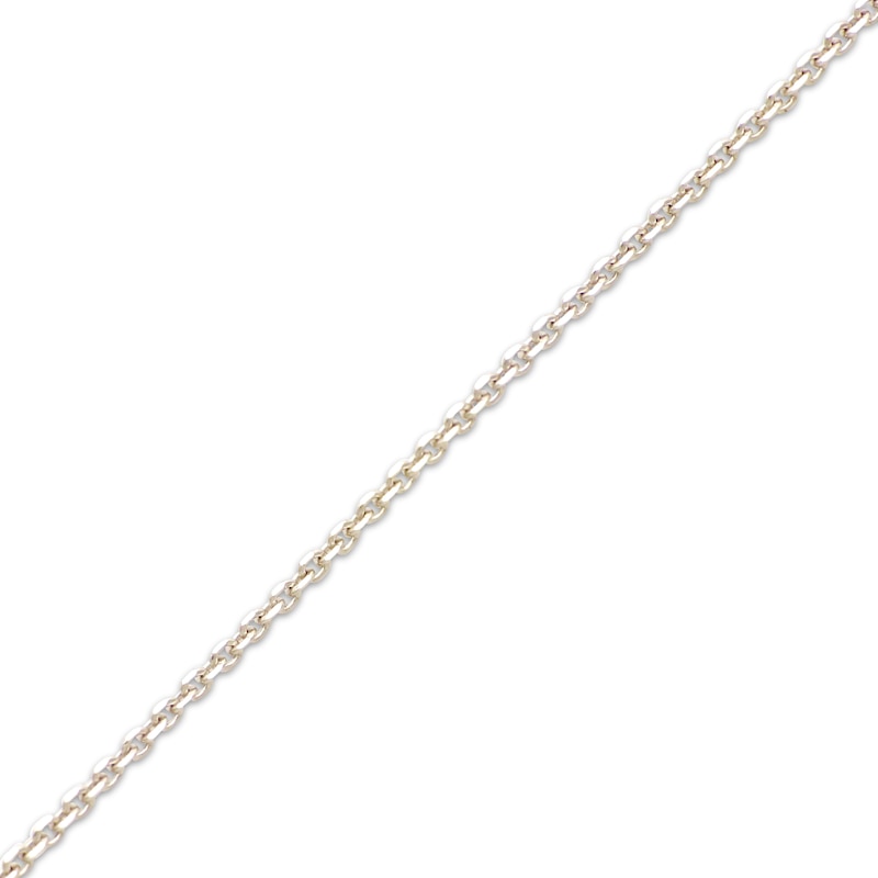 Main Image 2 of Solid Rolo Chain Necklace 0.89mm 14K White Gold 20&quot;