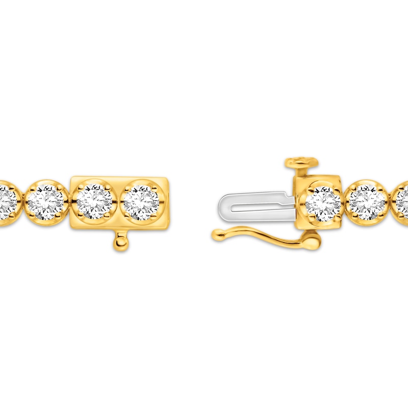 Main Image 2 of Lab-Grown Diamonds by KAY Tennis Bracelet 5 ct tw 14K Yellow Gold 7&quot;