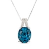 Thumbnail Image 1 of Le Vian Blue Topaz Necklace 1/8 ct tw Diamonds 14K Vanilla Gold 18&quot;