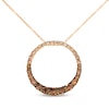 Thumbnail Image 1 of Le Vian Chocolate Ombré Diamond Circle Necklace 1-1/5 ct tw 14K Honey Gold 20&quot;