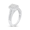 Thumbnail Image 2 of Princess-Cut Multi-Diamond Halo Engagement Ring 1 ct tw 10K White Gold