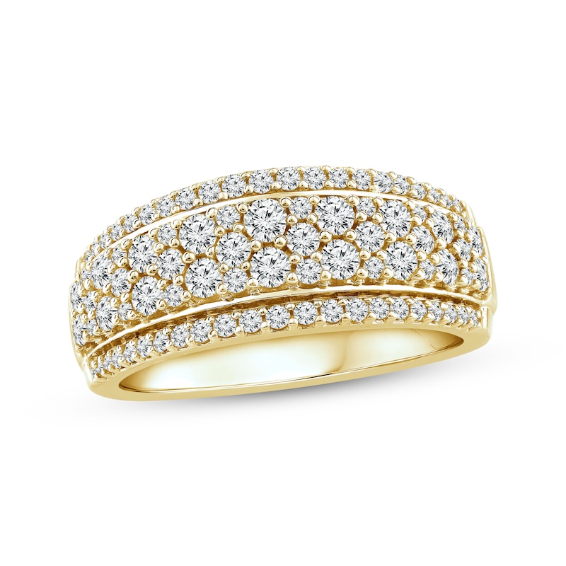 Main Image 1 of Diamond Stepped Anniversary Band 1 ct tw 14K Yellow Gold