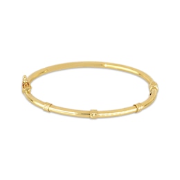 Hollow Bangle Bracelet 18K Yellow Gold