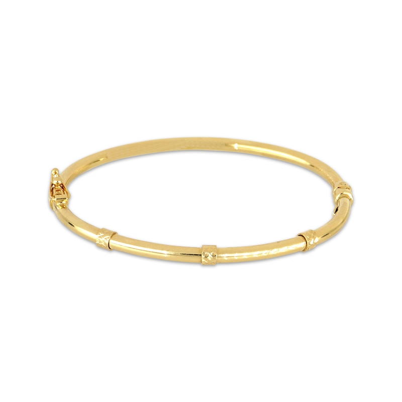 Main Image 1 of Hollow Bangle Bracelet 18K Yellow Gold