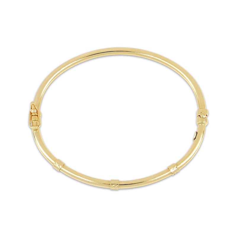 Main Image 2 of Hollow Bangle Bracelet 18K Yellow Gold