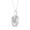 Thumbnail Image 1 of Lab-Created Diamonds by KAY Double Halo Necklace 3/4 ct tw 14K White Gold