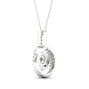 Thumbnail Image 2 of Lab-Created Diamonds by KAY Double Halo Necklace 3/4 ct tw 14K White Gold