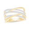 Thumbnail Image 1 of Diamond Crisscross Fashion Ring 1/4 ct tw 10K Yellow Gold