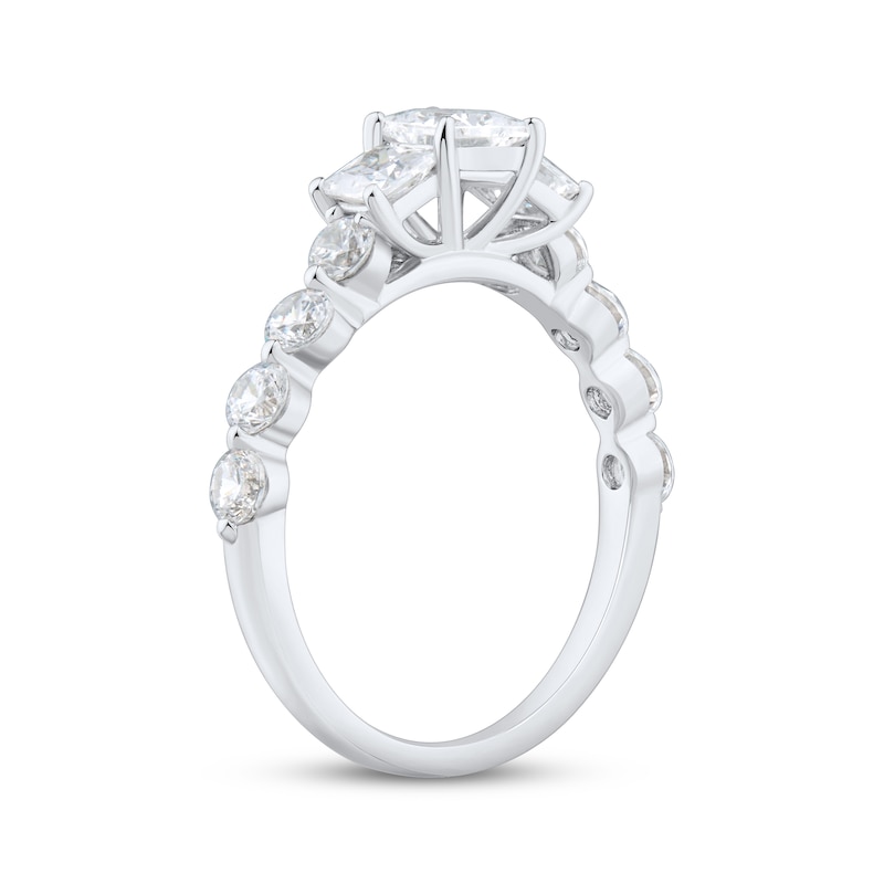 Main Image 2 of Princess-Cut Diamond Three-Stone Engagement Ring 2 ct tw 14K White Gold