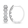 Thumbnail Image 1 of Diamond Hexagon Hoop Earrings 1/2 ct tw 14K White Gold