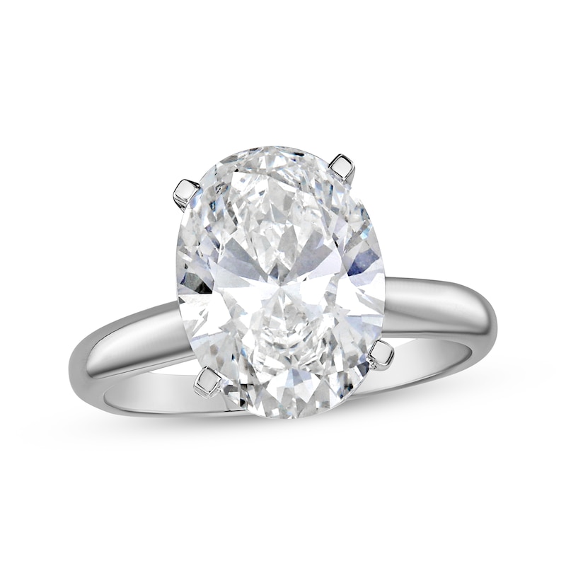 Lab-Grown Diamonds by KAY Oval-Cut Solitaire Engagement Ring 4 ct tw 14K White Gold (I/SI2)