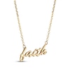 Thumbnail Image 2 of &quot;Faith&quot; Script Necklace 14K Yellow Gold 18&quot;