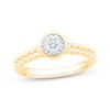 Thumbnail Image 1 of Round-Cut Diamond Bezel-Look Solitaire Braided Shank Engagement Ring 1/4 ct tw 14K Yellow Gold (I/I2)