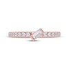 Thumbnail Image 3 of Tilted Baguette & Round-Cut Diamond Anniversary Ring 1/4 ct tw 14K Rose Gold