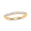 Thumbnail Image 1 of Baguette & Round-Cut Diamond Alternating Anniversary Ring 1/4 ct tw 14K Yellow Gold