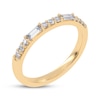 Thumbnail Image 2 of Baguette & Round-Cut Diamond Alternating Anniversary Ring 1/4 ct tw 14K Yellow Gold