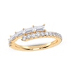 Thumbnail Image 1 of Baguette & Round-Cut Diamond Wrap Ring 1/2 ct tw 14K Yellow Gold