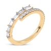 Thumbnail Image 2 of Baguette & Round-Cut Diamond Wrap Ring 1/2 ct tw 14K Yellow Gold