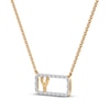 Thumbnail Image 2 of Diamond Y Initial Rectangle Necklace 1/10 ct tw 10K Yellow Gold 18&quot;