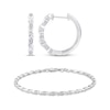 Thumbnail Image 1 of Diamond Marquise Link Bracelet & Hoop Earrings Set 1/5 ct tw Sterling Silver