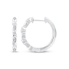 Thumbnail Image 2 of Diamond Marquise Link Bracelet & Hoop Earrings Set 1/5 ct tw Sterling Silver