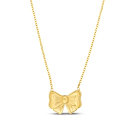 Bow Necklace 14K Yellow Gold 16&quot;