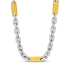 Thumbnail Image 1 of Men's Hollow Geometric Chain Link Necklace Stainless Steel & Yellow Ion Plating 24&quot;